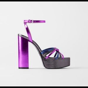 Zara platform sandal heels